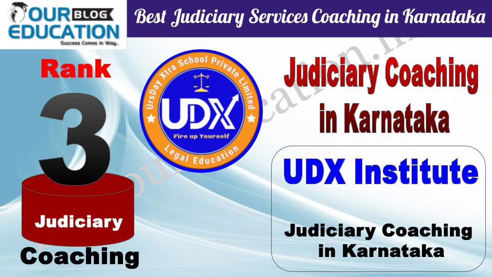 3. UDX Institute Best Judiciary Services Coaching in Karnataka