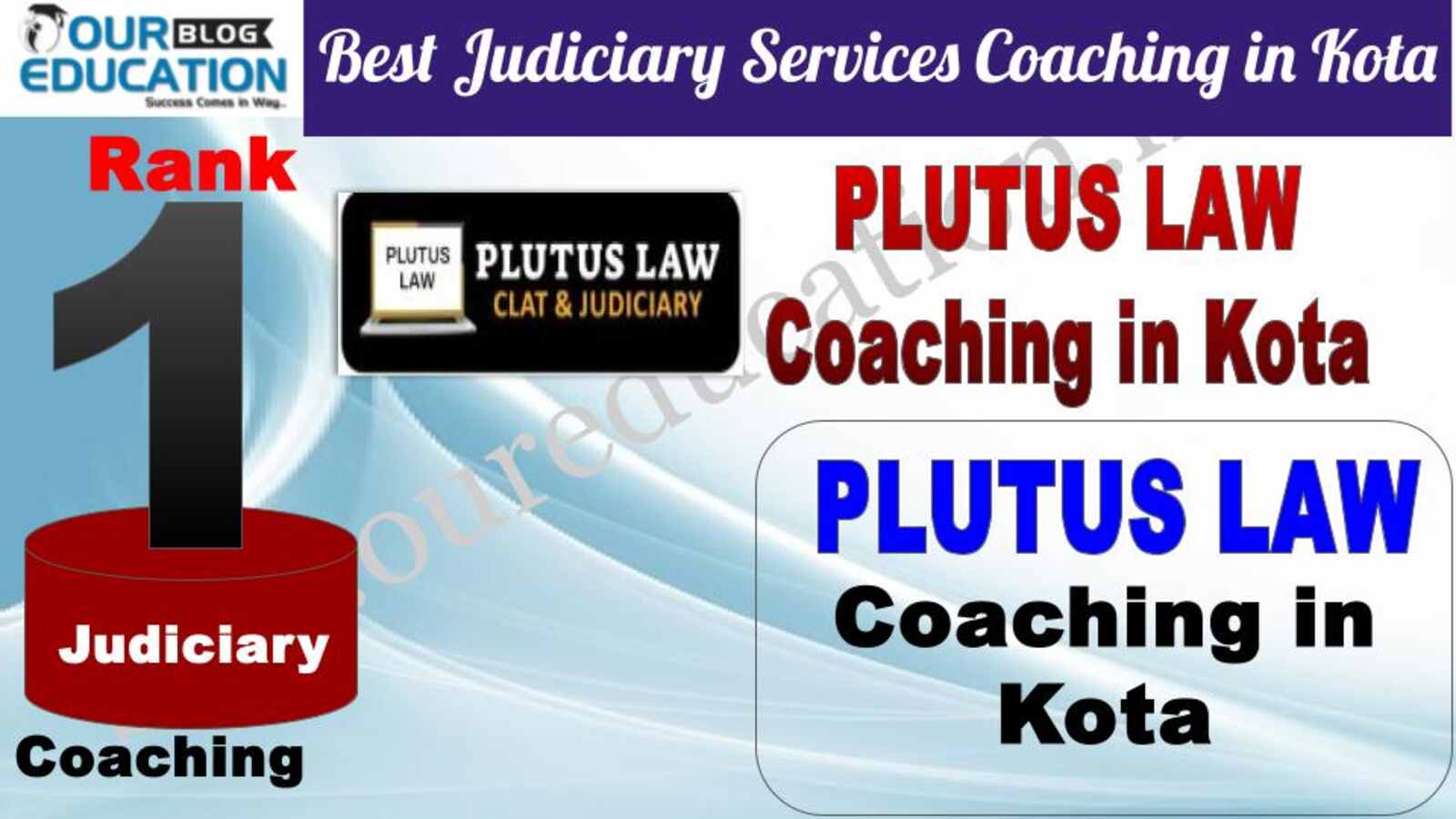 Rank 1. Plutus LAW Best Judiciary Services Coaching in Kota 