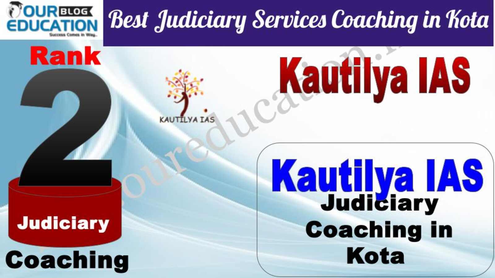 Rank 2. Kautilya IAS Best Judiciary Services Coaching in Kota 