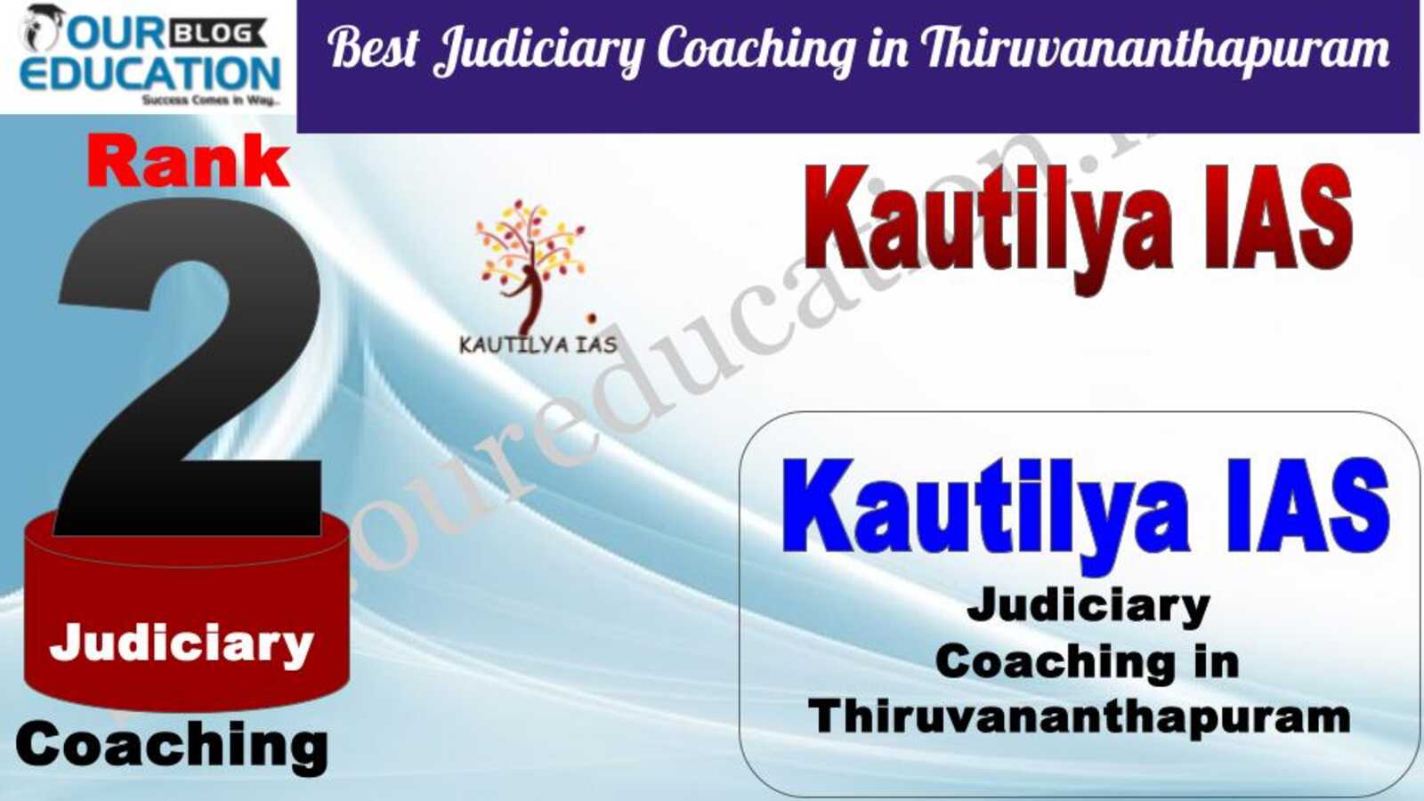 Rank 2. Kautilya IAS Best Judiciary Services Coaching in Thiruvananthapuram