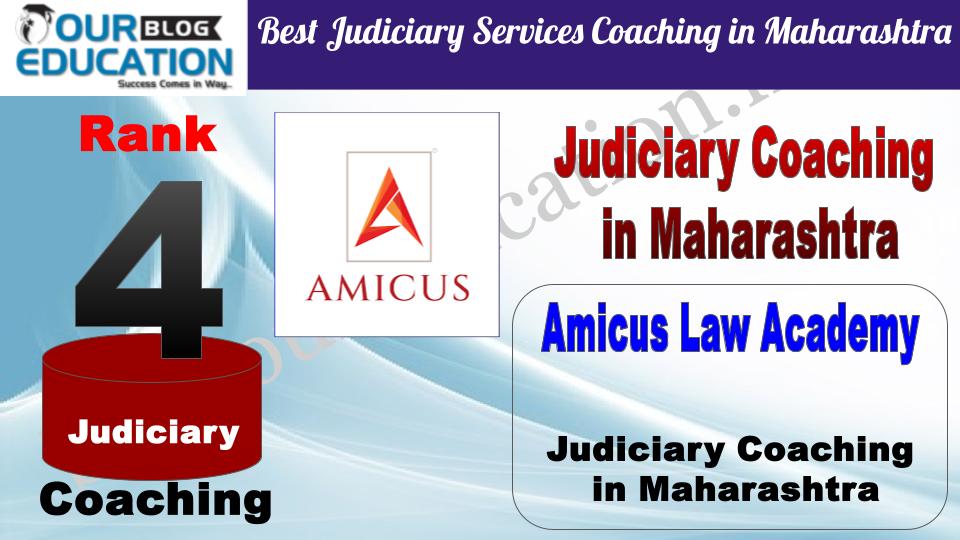 Rank 4 Amicus Law Academy Best Judiciary Services Coaching in Maharashtra