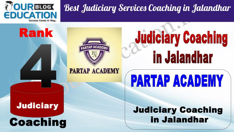  Rank 4 PARTAP ACADEMY Best Judiciary Services Coaching in Jalandhar