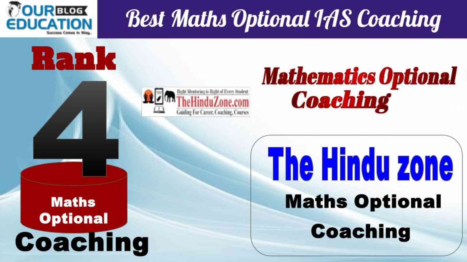 Rank 4 The Hindu Zone Best Maths Optional IAS Coaching