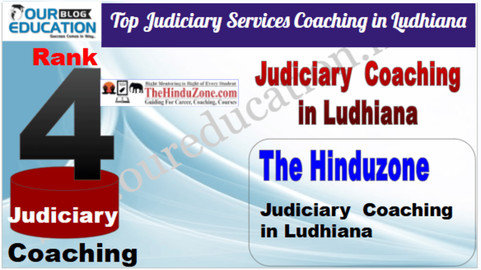 Rank 4. The Hinduzone  Best Judiciary Services Coaching in Ludhiana
