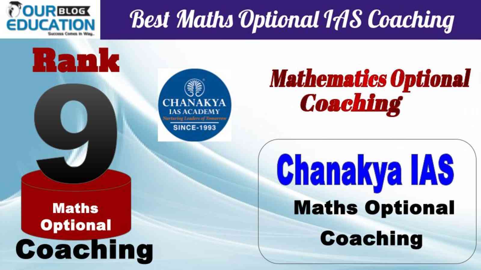 Rank 9 Chanakya IAS Best Maths Optional IAS Coaching