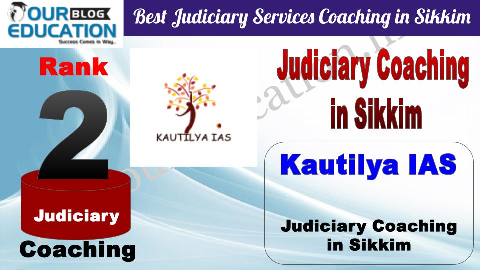 Rank 2 Kautilya IAS Best Judiciary Services Coaching Institutes in Sikkim