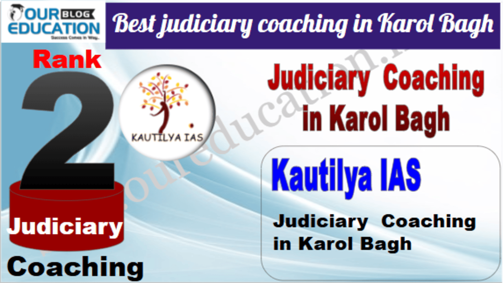 Rank 2. Kautilya IAS Best Judiciary Coaching