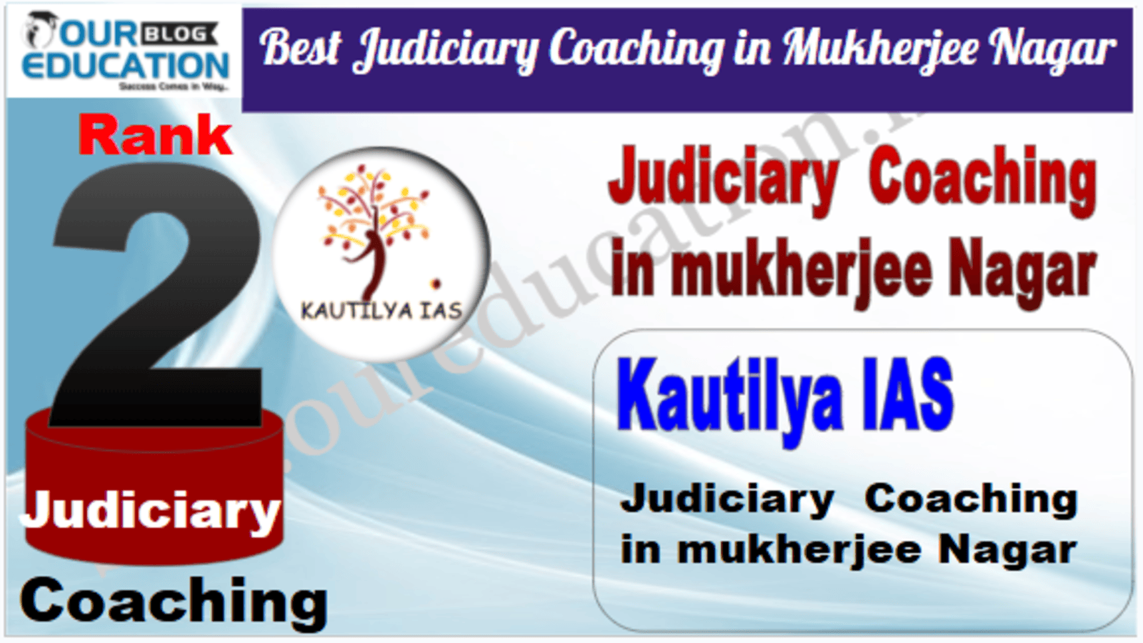 Rank 2. Kautilya IAS Best Judiciary Coaching
