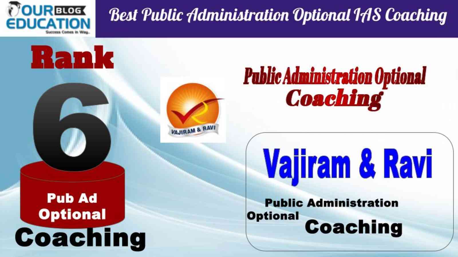 Rank 6 Vajiram & Ravi Best Public Administration optional IAS Coaching