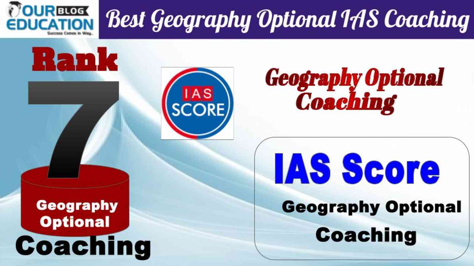 Rank 7 IAS Score  Best Geography Optional IAS Coaching in Delhi