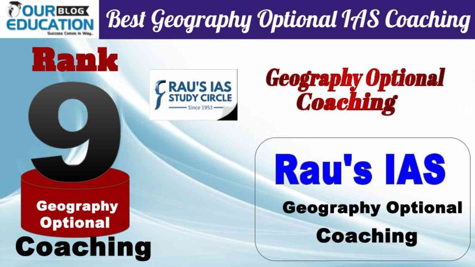 Rank 9 Rau's IAS  Best Geography Optional IAS Coaching in Delhi