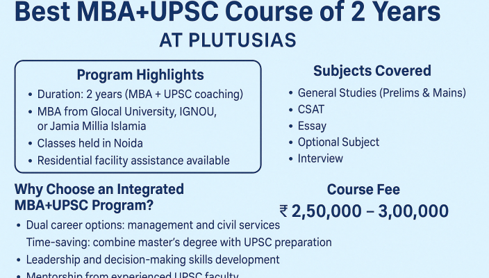 Best MBA+UPSC integrated course 2 year