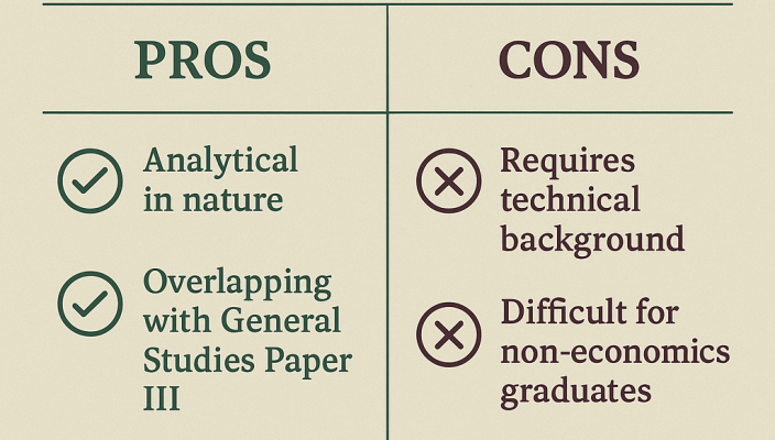 economics optional pros and cons