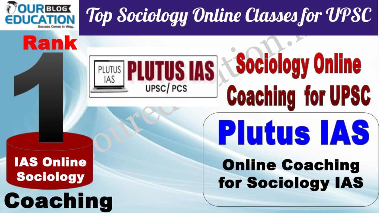 Rank 1. Plutus IAS for the Online Sociology Optional coaching UPSC