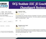 DCG Institute SSC JE preparation In Chandigarh Review