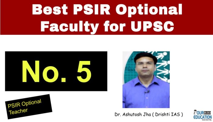 Dr. Ashutosh Jha – No.5 Best PSIR Optional Faculty