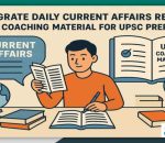 Integrate daily current affairs reading with coaching material