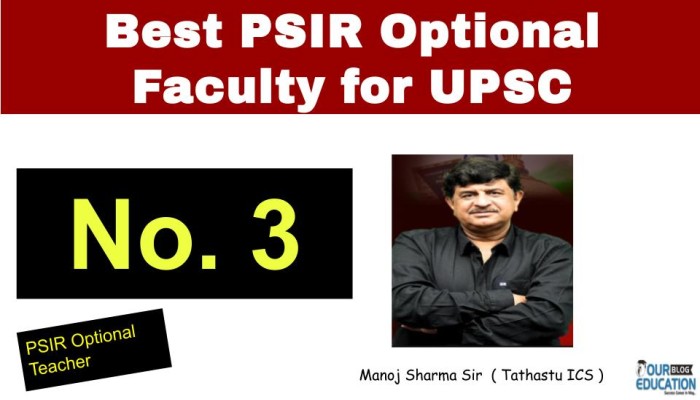 Manoj Sharma Sir – No.3 Best PSIR Optional Faculty