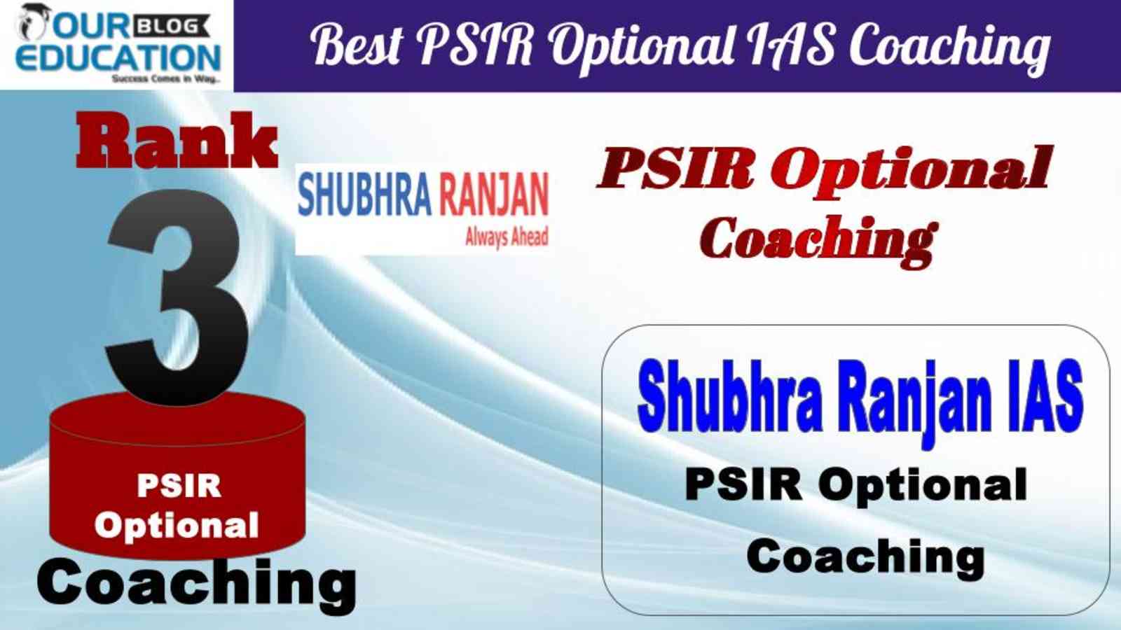 No.3 Best PSIR Optional IAS Coaching Shubhra Ranjan IAS Study