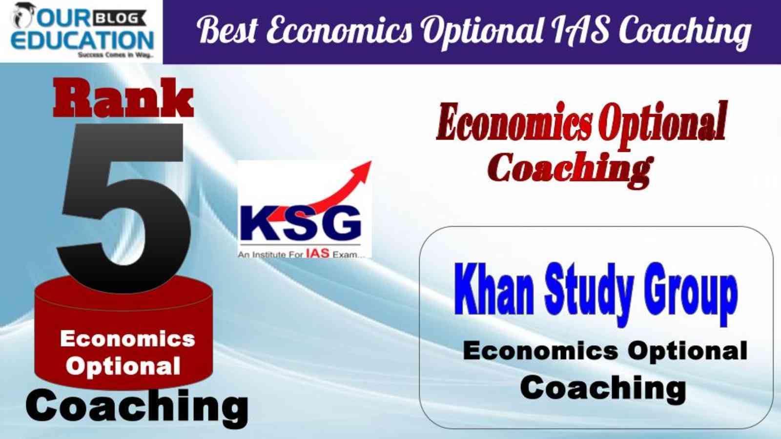 No.5 Best Economics Optional IAS Coaching Khan Study Group (KSG)