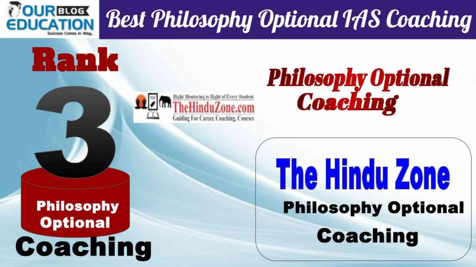 Rank 3 The HinduZone Best Philosophy Optional Coaching