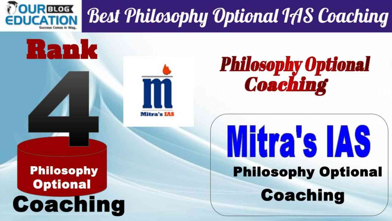 Rank 4 Mitra's IAS Best Philosophy Optional Coaching