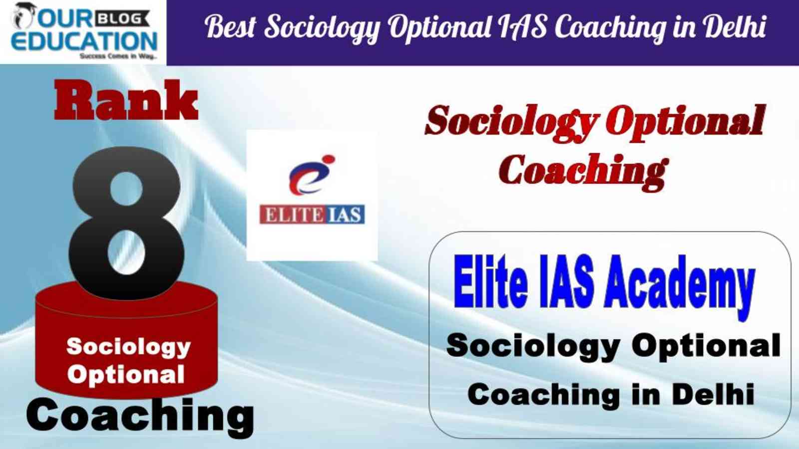 Rank 8 Elite IAS Academy Best Sociology Optional IAS Coaching in Delhi 
