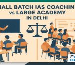 small batch IAS coaching institutes in Delhi compare with larger academies