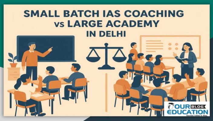small batch IAS coaching institutes in Delhi compare with larger academies