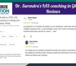 Dr. Surendra's IAS coaching in Ghaziabad Review