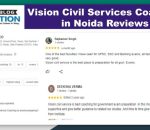 Vision Civil Service Coaching in Noida Review