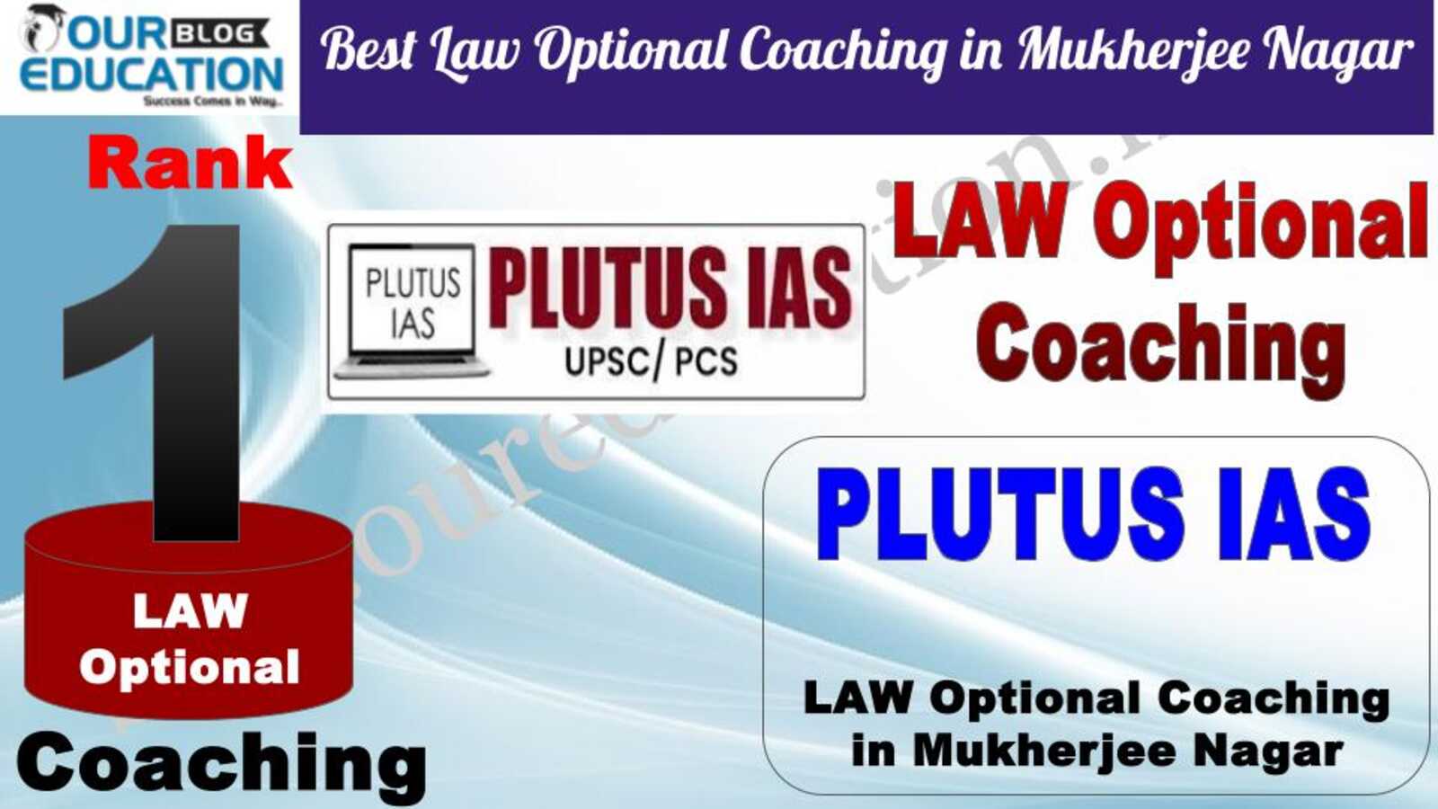 Rank 1. Plutus IAS - Best LAW Optional Coaching in Mukherjee Nagar