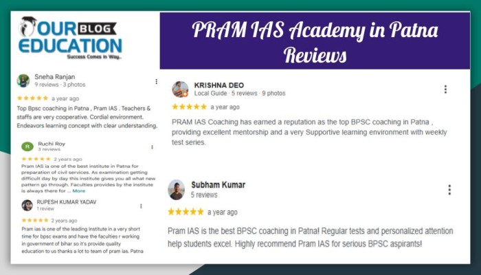 PRAM IAS Academy in Patna reviews