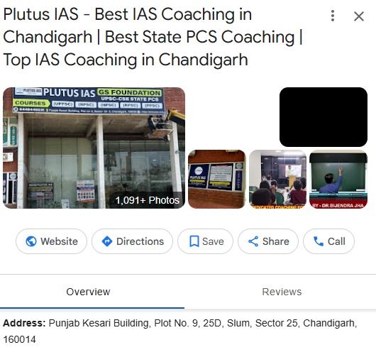 No. 1 IAS Coaching in Chandigarh