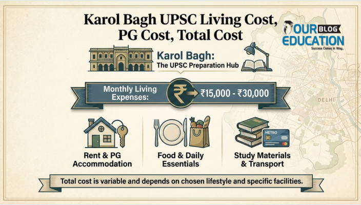 karol bagh upsc prepartion cost living total cost