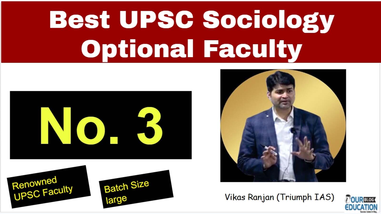 No. 3 Best sociology Optional Faculty in India Vikas Ranjan Sir
