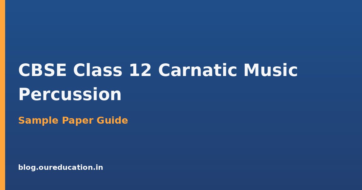Carnatic Music Percussion Instrumental — preparation guide