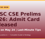 UPSC CSE Prelims 2026 admit card banner