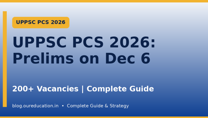 UPPSC PCS 2026 Prelims on December 6, 200+ vacancies banner