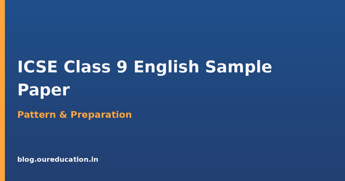 ICSE Class 9 English Sample Paper — preparation guide