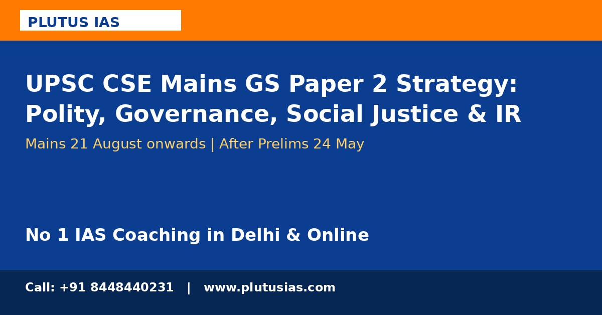 UPSC CSE Mains GS Paper 2 strategy Plutus IAS banner