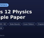 Class 12 Physics sample paper guide for CBSE, ICSE and state boards