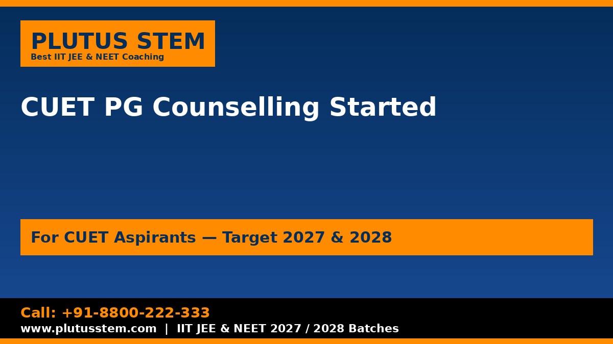 CUET PG Counselling 2026 DU BHU JNU registration Plutus STEM banner