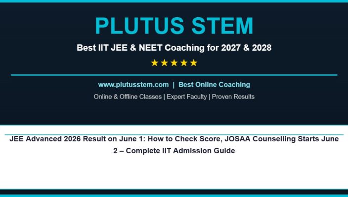 JEE Advanced 2026 Result on June 1: How to Check Score, JOSAA Counselling Starts June 2 – Complete IIT Admission Guide - PLUTUS STEM