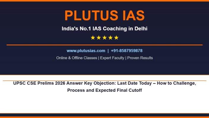 UPSC CSE Prelims 2026 Answer Key Objection: Last Date Today – How to Challenge, Process and Expected Final Cutoff - PLUTUS IAS