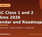 GPSC Class 1 and 2 Prelims 2026 banner with exam calendar and preparation roadmap