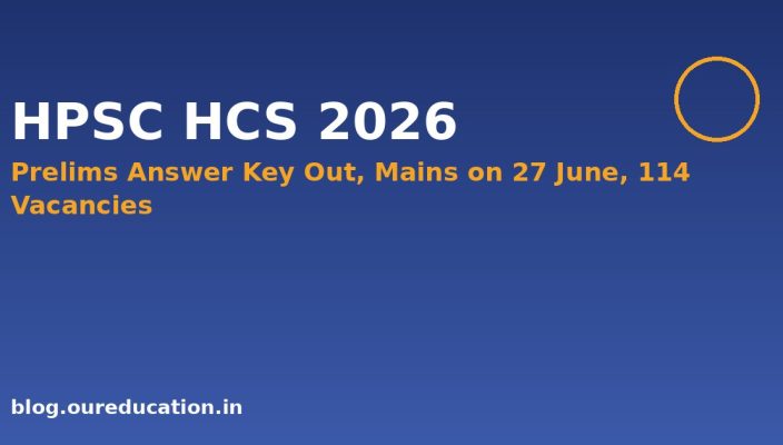 HPSC HCS 2026 Prelims answer key and Mains schedule banner