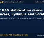 KPSC KAS Notification Guide infographic with PlutusIAS branding