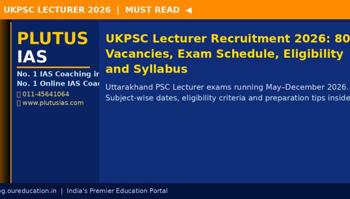 UKPSC Lecturer Recruitment 2026 - Plutus IAS Best IAS Coaching Delhi
