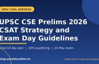 UPSC CSE Prelims 2026 CSAT Strategy banner with exam day checklist for the 24 May exam